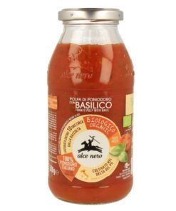 Alce Nero BIO Bazsalikomos p.püré paradicsomdarabkákkal 500g