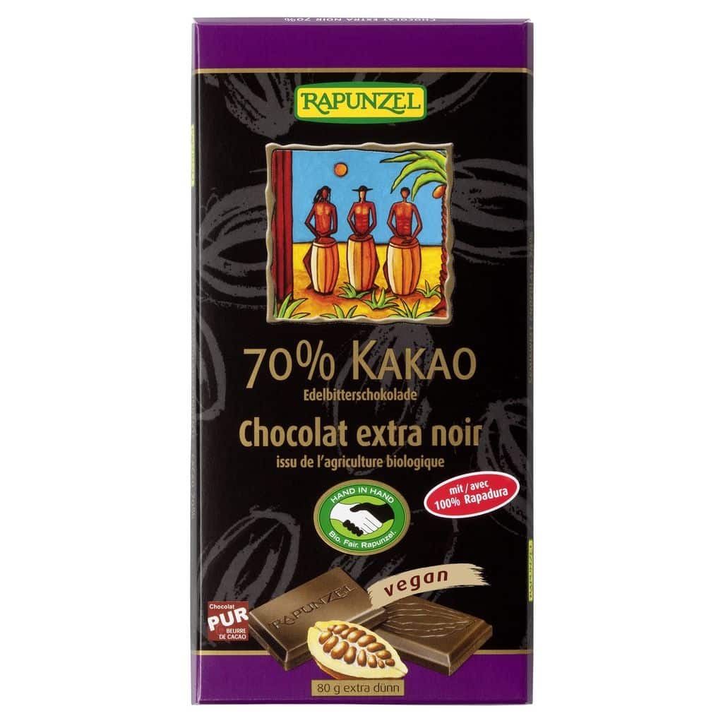 Rapunzel Keserűcsokoládé 70% BIO 80g