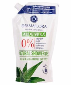 Dermaflora 0% tusfürdő utántöltő aloe vera 500ml