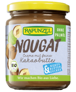 Rapunzel Mogyorós nugátkrém pálmaolaj nélkül, kókuszvirág cukorral BIO 250g